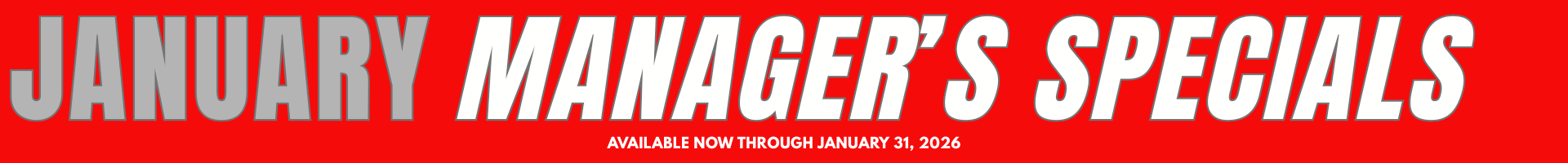 October Manager's Specials