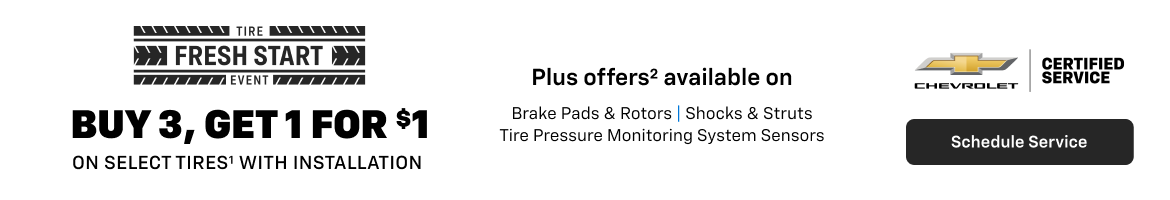 Buy 3, get 1 for $1 tire coupon