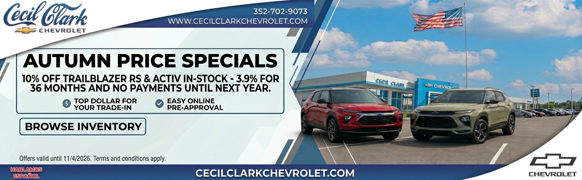 10% off Plus 3.9% for 36 months