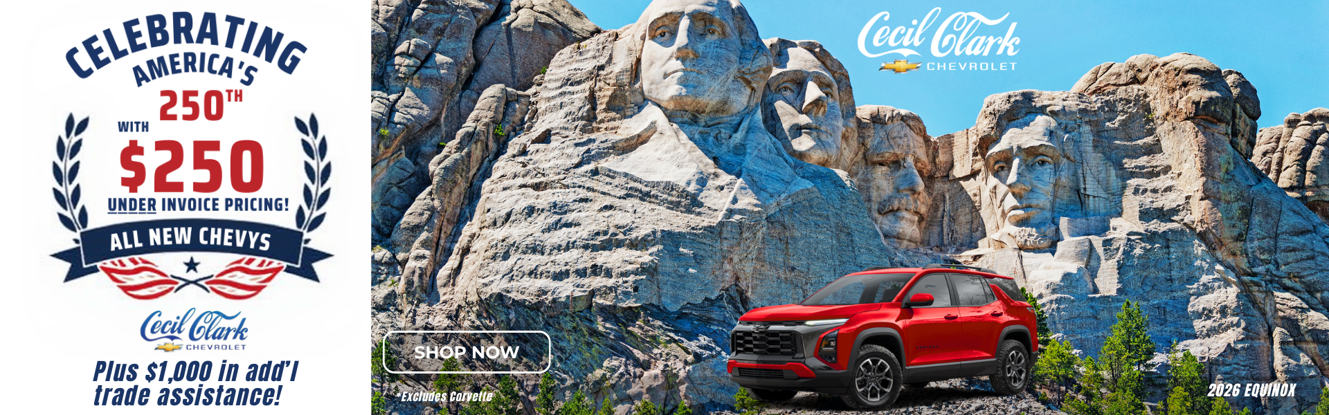 Celebrating America's 250th UNDER INVOICE PRICING