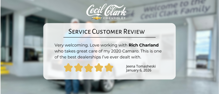 Certified Service sign on building at Cecil Clark Chevrolet in Leesburg FL